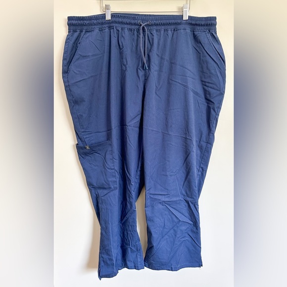 Jaanuu Navy Scrub Pant Drawstring Elastic Waist Size 3XL - Picture 6 of 9